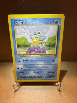 Squirtle - 93/130 - Pokemon Base Set 2 Card WOTC LP - Image 1
