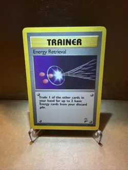 Energy Retrieval Base Set 2 Pokemon Card LP - Image 1