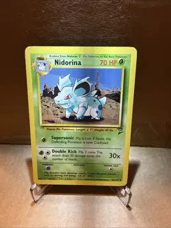 Nidorina 53/130 Base Set 2 Pokemon Card - Uncommon WOTC - Vintage - Image 1