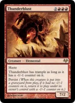 Slightly Played, English - 1 x MTG Thunderblust - Foil Eventide - Image 1