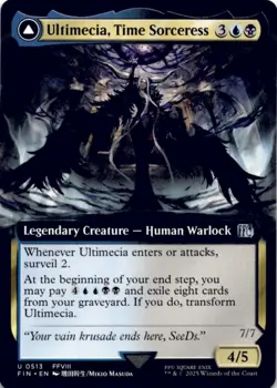 MTG Ultimecia, Time Sorceress (Extended Art) Normal NM FINAL FANTASY Magic 513 - Image 1