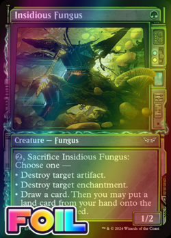 x1 Insidious Fungus DSK Duskmourn MTG 321 FOIL UNCOMMON SHOWCASE M/NM 1x - Image 1
