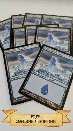Magic the Gathering: 9X Snow-Covered Island Coldsnap Lot - Image 1