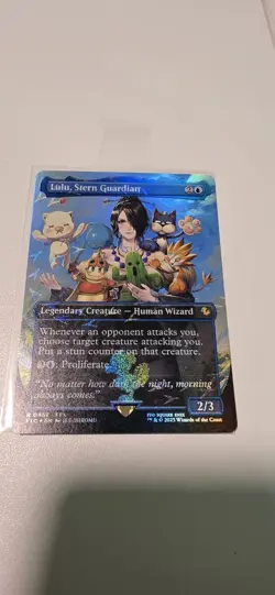 Lulu, Stern Guardian (Borderless) (Chocobo Track Foil) R 467 Commander: FF MTG - Image 2