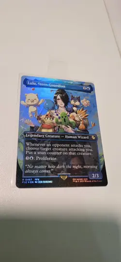 Lulu, Stern Guardian (Borderless) (Chocobo Track Foil) R 467 Commander: FF MTG - Image 3