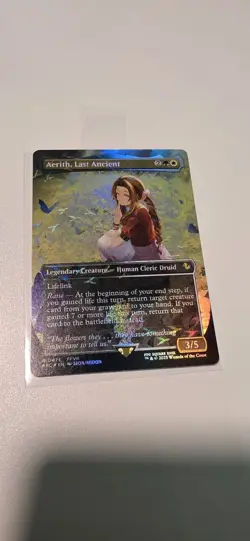 Aerith Last Ancient Borderless Chocobo Track Foil - MTG Final Fantasy - 0471 - Image 3