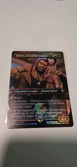 Barret, Avalanche Leader (Borderless) (Chocobo Track Foil) Commander: Final... - Image 1