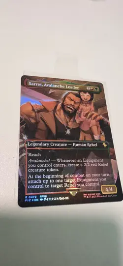 Barret, Avalanche Leader (Borderless) (Chocobo Track Foil) Commander: Final... - Image 2