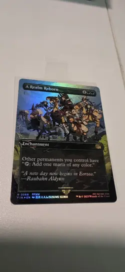 A Realm Reborn (Borderless) (Chocobo Track Foil) Final Fantasy Foil MtG 566 - Image 1