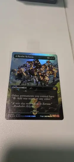 A Realm Reborn (Borderless) (Chocobo Track Foil) Final Fantasy Foil MtG 566 - Image 2