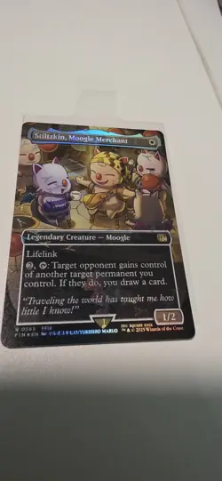 Stiltzkin, Moogle Merchant (Borderless) (Chocobo Track Foil) Final Fantasy - Mtg - Image 1