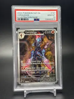 2024 Pokemon SSP EN-Surging Sparks Ceruledge Illustration Rare PSA 10 #197 - Image 1