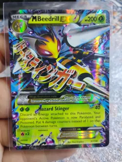 Pokemon TCG M BEEDRILL EX XY158 2016 Black Star Promo LP - Image 1