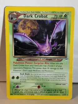 Dark Crobat Neo Destiny Rare Holo 2 2/105 Pokemon Tcg 2000 - Image 1