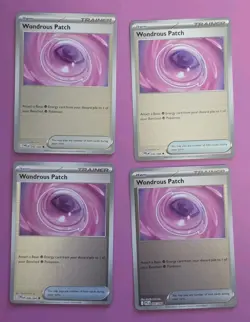 x4 Pokemon Wondrous Patch 094/094 Phantasmal Flames Reverse Holo TCG Playset - Image 1