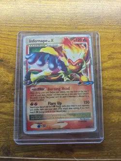 Pokemon TCG Infernape LV.X Holo Promo DP10 Diamond & Pearl Black Star Well Loved - Image 1