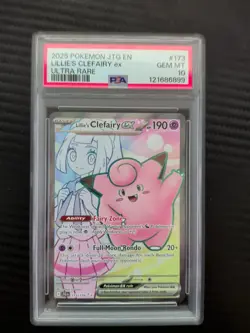 Pokemon TCG Lillie's Clefairy EX 173/159 Ultra Rare Journey Together PSA 10 - Image 1