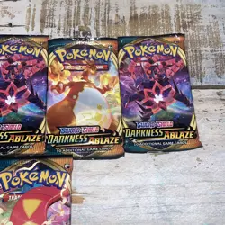 Pokemon Sword & Shield Darkness Ablaze Booster Packs Lot Of 7 - Image 4
