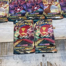 Pokemon Sword & Shield Darkness Ablaze Booster Packs Lot Of 7 - Image 5