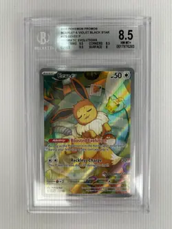 Eevee SVP 173- Scarlet & Violet Promo Pokemon Center Exclusive BGS 8.5 - Image 1
