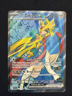 Hop's Zacian EX 176/159 Ultra Rare Full Art Journey Together Near Mint Pokemon - Image 1