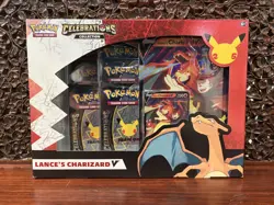 New and SEALED Pokemon TCG Celebrations Collection Lance's Charizard V Box 820650101625 - Image 1