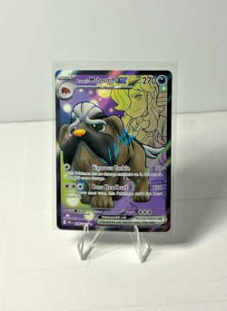 Pokemon TCG Pokemon Arven's Mabosstiff Ex Ultra Rare Holo - Image 1