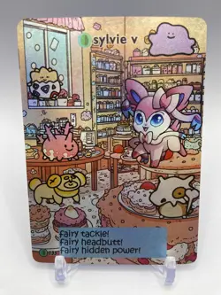 Pokiebubies- 1st Edition V2 Holo - Sylvie V (Sylveon) Pokemon Fan Art ChefKenLee - Image 1