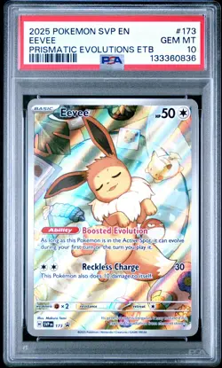 2025 POKEMON SVP EN-SV BLACK STAR PROMO #173 EEVEE PSA 10 - Image 1