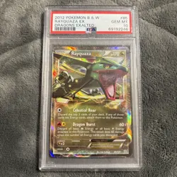 2012 POKEMON B&W DRAGONS EXALTED #85 RAYQUAZA EX PSA 10 - Image 1