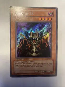 Yugioh 2002 Collector’s Tin LORD OF D. Limited Edition Secret Rare BPT-004 MP - Image 1