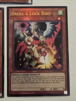 Droll & Lock Bird (x3) LCKC-EN077 Ultra Rare Yugioh Set +1 RA02-EN006 Super Rare - Image 3