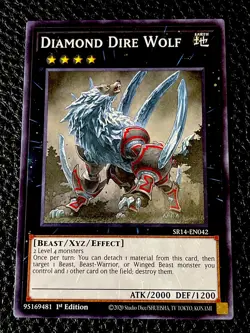 Diamond Dire Wolf SR14-EN042 Yugioh 1st Ed. (New) - Image 1
