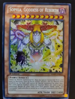 YuGiOh Sophia Goddess of Rebirth Secret Rare HA07-EN055 1st Edition NM - Image 1
