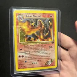 Blaine's Charizard 2/132 Gym Challenge Holo Heavily played Vintage Pokemon Card - Image 1