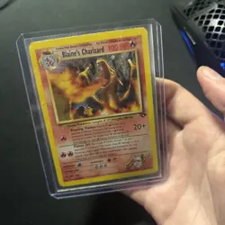 Blaine's Charizard 2/132 Gym Challenge Holo Heavily played Vintage Pokemon Card - Image 3
