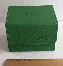 ULTIMATE GUARD GREEN 100+ SIDEWINDER DECK CASE Card Storage Box Used Excellent - Image 1