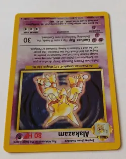 Vintage ALAKAZAM 1/102 Base Set Holo 🌟 LP/NM TCG Card - Sugimori 1999 - Image 2