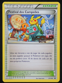 CHAMPIONS FESTIVAL XY176 POKEMON WORLD CHAMPIONSHIPS 2016 PROMO CARD PORTUGUESE - Image 1