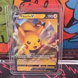 Pokemon Pikachu V Swsh04: Vivid Voltage 043/185 Ultra Rare Holo 190 HP Card - Image 1