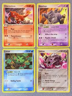 EX Crystal Guardians Pokemon Card Lot Of 4 Non Holo VLP - Image 1