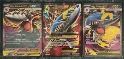 Pokemon FULL ART MEGA M SHARPEDO EX XY ALT ART PROMO +NEW FA AND BASE 3 CARD LOT - Image 1