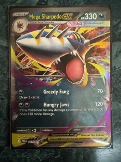 Pokemon FULL ART MEGA M SHARPEDO EX XY ALT ART PROMO +NEW FA AND BASE 3 CARD LOT - Image 2