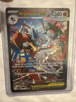 Pokemon Mega Evolutions TCG Mega Lucario EX Card 179/132 Sir - Image 1
