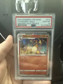 Pokemon Card Charizard Jpn.swsh 012/100 Amazing Volt Tackle S4 Psa10 Gem Mint - Image 1
