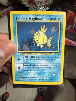 Pokemon TCG Shining Magikarp Neo Revelation Holo Card 66/64 Near Mint Condition - Image 1