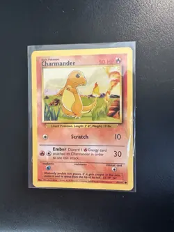 Pokemon TCG Charmander Base Set, Card 46/102 Heavy Play - Image 1