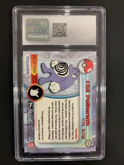 1999 Pokemon Tcg Poliwrath #62 Topps TV Card Vintage CGC 10 - Image 2