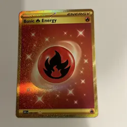 Basic Fire Energy 230/197 SV03: Obsidian Flames Holo Gold Pokemon Card - Image 1
