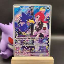 Pokemon Team Rockets Murkrow Illustration Rare Card 200/182 Destined Rivals - Image 1